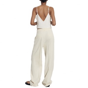 Top Corto de Algodón al por Mayor de Fábrica para Mujer, Blusa Sexy Personalizada con Mangas para Dama, Talla XS, Ropa de Punto Corta - Product Image 4