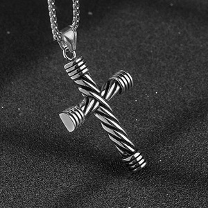 Collares con Colgantes de Cruz Vintage para Hombre y Mujer, Joyería Religiosa de Acero Inoxidable que Nunca se Desvanece - Product Image 5