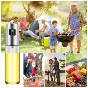 Stainless Steel 100ml Glass Vinegar And Pulverizador Aceite Spray Olive Oil Sprayer Bottle Oil Dispenser For Kitchen Cooking