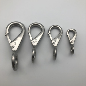 Ventas de fábrica 304/316 Llavero de acero inoxidable Ojo <span class=keywords><strong>fijo</strong></span> Gancho a presión Mosquetón para monederos Cadena para mascotas Correas para perros Bolsas - Product Image 3