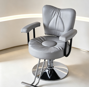 Fauteuil de Barbier Rose Réglable en Cuir PU pour Salon de Coiffure – Siège Moderne pour Salon de Coiffure - Product Image 2