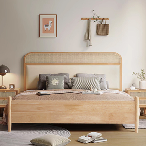 <span class=keywords><strong>Letto</strong></span> in Legno Massello e Rattan Stile Moderno e Lussuoso con Installazione Gratuita in Loco per Case Vacanza e Letti <span class=keywords><strong>Divano</strong></span> Commerciali - Product Image 6