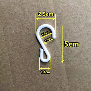 5cm nhựa trắng nhựa S clip móc treo và hiển thị Clip Strips - Product Image 2