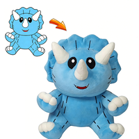 Jouet en peluche dinosaure bleu sur mesure UYEAH OEM CE EN71/ASTM, jouet en peluche personnalisé avec rembourrage en coton PP