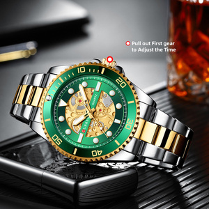 Montre de luxe pour homme à quartz, bracelet en acier inoxydable, étanche, cadran rond - Product Image 3