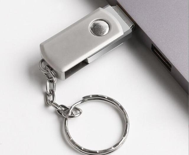 New 8GB 16GB 32GB 128GB Capacity Metal USB 2.0 Flash Drive Rotating U Disk with 32GB Built-in Memory Stick Pendrive