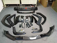 Kit carrosserie semi-carbone pour Mercedes-Benz GLS W166 16-19, style B, avec lèvre avant, diffuseur arrière, spoiler et extension de passage de roue