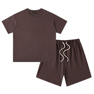 Conjuntos de ropa informal de verano para niños y bebés al por mayor, camiseta sólida de manga corta, conjunto de 2 uds, ropa personalizada para niños - Product Image 4