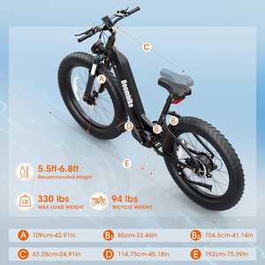 Vélo Électrique 2024 à Succès Commercial, Autonomie <span class=keywords><strong>50</strong></span> <span class=keywords><strong>km</strong></span>, Pneus Larges, Vélo Électrique Adulte 26 Pouces - Product Image 5