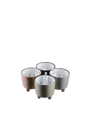 Pots de plantes circulaires en plastique avec pieds, moulage direct, processus de peinture par pulvérisation, design minimaliste moderne pour la maison et le bureau