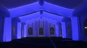 Tiup Struktur Rumah Pesta Acara Lampu LED Tenda Pesta Pernikahan Tenda Tiup