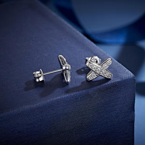 Pendientes Clásicos con Forma de Gota de Agua con Moissanita y Plata, Joyería de Moda, Material Principal: Silicona - Product Image 4