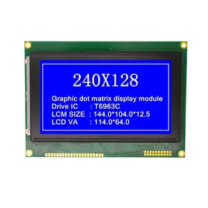 240*128 T6963C 5.1 'ग्राफिक्स एलसीडी डिस्प्ले स्क्रीन मॉड्यूल परिदृश्य स्क्रीन प्रदर्शन मॉड्यूल