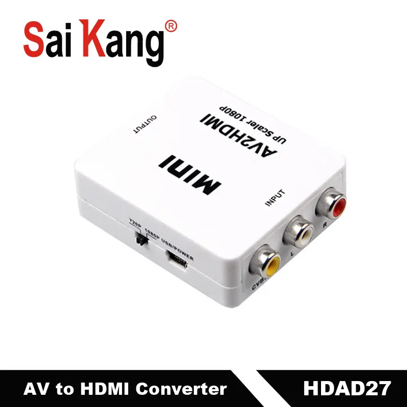 Sakang Mini boyutu 1080p HDMI2AV HDMI AV HDMI RCA Video ses dönüştürücü