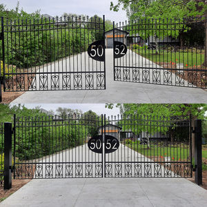 Offre Spéciale petite porte principale en fer forgé conçoit des portes en acier bon marché porte en fer forgé avec galvanisé à chaud - Product Image 5