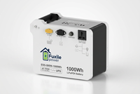 Centrale Électrique Solaire Portable 1000Wh, Sortie Continue 500W, Générateur de Stockage d'Énergie à Batterie LiFePO4, Onde Sinusoïdale Pure, Alimentation Domestique