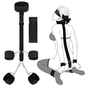 BDSM yetişkin oyuncaklar esaret seti ayarlanabilir kelepçe ayak bileği manşetleri körü körüne seks sınırlamalar kadınlar çiftler için BDSM esaret kiti oyna - Product Image 1