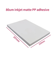 Papier adhésif A4 imperméable, 50 pièces, vinyle 80um, mat, autocollant thermique pour imprimantes jet d'encre/laser