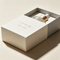 Caja de Papel Ecológica de Lujo con Logotipo Personalizado, Laminación Mate, para Empaque de Botellas de Suero, con Lámina Dorada Deslizante y Rígida