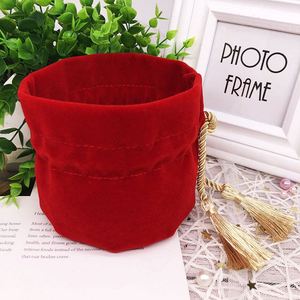 Pochettes à Bijoux Personnalisées avec Cordon de Serrage, Fond en Velours Rouge, Sacs d'Emballage pour Montres avec Emballage pour Bracelets, Conteneurs à Bijoux Colorés - Product Image 5