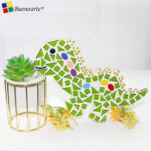 Buenoarte Dinosaurus Creatief Cadeau Eco-vriendelijke DIY Mozaïek Knutselsets Kinderen Glas Tegels 7MM Dikte 14x26cm Modern Design Kamer - Product Image 5