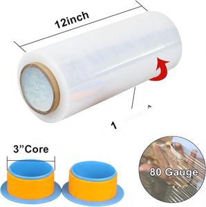 Film étirable HuamaohengchunClear, résistance industrielle, 12 po x 1000 pi, lot de 3 - 80 gauge d'épaisseur pour l'emballage, le déménagement et le palettisation - Product Image 3