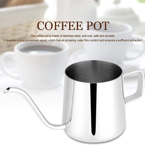 Long Narrow Spout Stainless Steel <strong>Camping</strong> Coffee Pot &amp; Gooseneck Tea <strong>Kettle</strong> 12/8.5 Oz Pour Over Drip Black - Product Image 6