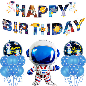 Ensemble de ballons de décoration d'anniversaire, ballons en film d'aluminium pour la décoration d'anniversaire d'enfants, thème astronaute - Product Image 3