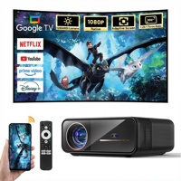 Projecteur mobile sans fil pour cinéma maison, réunions, jeux et publicité, compatible Google TV, Full HD 1080P, 4K-Laser