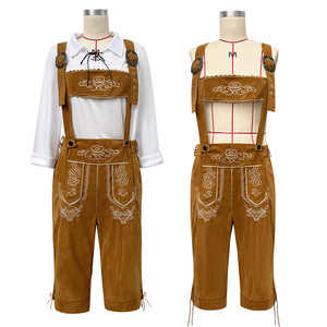 Men's Oktoberfest Overalls Bavarian Traditional Folk Beer Suit Strappy Pants Size M Polyester Fiber Embroidery Spring 2025 - Product Image 1