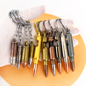 Fabrika özel toptan mermi anahtarlıklar hediye anahtarlık hatıra çinko alaşım <span class=keywords><strong>Metal</strong></span> farklı türleri mermi şişe açacağı anahtarlık - Product Image 1