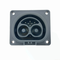 Konektor Pengisian Baterai Kendaraan Listrik Arus Tinggi 100A 120A 600V 2+7Pin Kit Perakitan Kabel Kustom