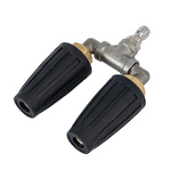Buse turbo double 1/4 "à connexion rapide Buse d'adaptation rotative Accessoire pour nettoyeur haute pression Buse rotative Jetter