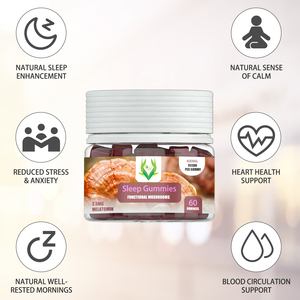 Private <b>Label</b> Sleep Gummies Functional Mushrooms with Melatonin Stress Relief Supplement Improves Natural Sleep Gummies - Product Image 3