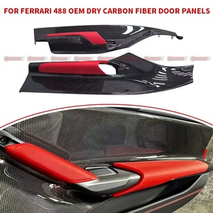 อะไหล่รถยนต์คุณภาพดีที่สุด สไตล์ OEM คาร์บอนไฟเบอร์แห้ง แผงประตูรถยนต์ สำหรับ Ferrari 488 - Product Image 5