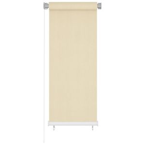 W2B VidaXL crema avvolgibile in polietilene ad alta densità (HDPE) 23.6X55.1 "automatico antivento incorporato fornito dalla fabbrica - Product Image 1