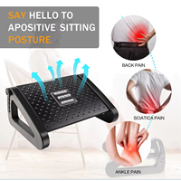 Repose-pieds sous le bureau Tabouret ergonomique avec rouleaux de massage Repose-jambes de bureau Soulagement de la douleur pour le travail à domicile