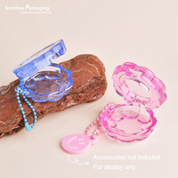Mini pot de soin des lèvres de 1.5 ml avec porte-clés conteneur de gommage des lèvres en forme de fleur pour le voyage