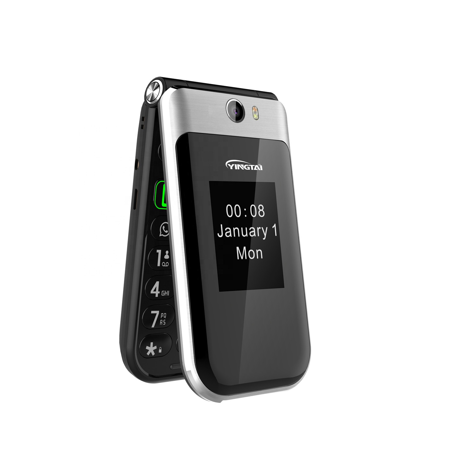 Новинка 2019, мобильный телефон с 3G flip android 8,1 клавиатурой и сенсорным экраном с GPS-трекером