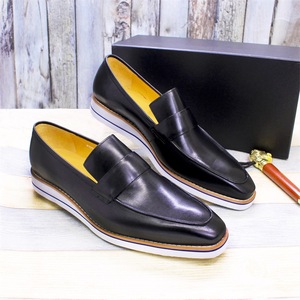 Zapatos casuales de cuero genuino hechos a mano para hombre, mocasines ligeros de suela plana, zapatos de corte bajo, zapatos formales de cuero genuino para hombre - Product Image 5