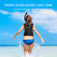 DIDEEP 2026 Nouvelle bouteille de plongée de 2 L, réservoir d'air pour la plongée sous-marine, 30-40 minutes