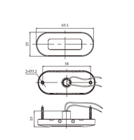 HAIXING HYT31 Lumière de courtoisie professionnelle LED ronde pour escaliers oblongs pour bateaux et yachts