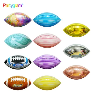 Birthday Party Decoration Graduation Factory Supply Nylon Material 4D 20 24 Inch Rugby Balloon