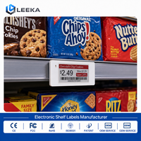 LEEKA Etiquetas de Precio Electrónicas de 2.13 Pulgadas para Tiendas, 4 Colores, Pantalla de Tinta Electrónica Bluetooth, Etiqueta Electrónica para Estantes, Fabricante OEM