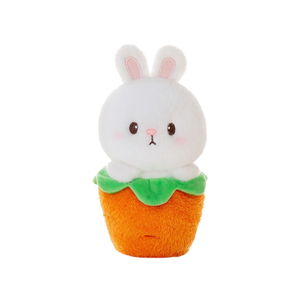 Peluche Lapin Blanc en Pot de Carotte, Jouet Doux et Apaisant pour le Confort des Enfants et la Décoration de la Chambre d'Enfant - Product Image 1