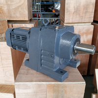 Réducteur de vitesse hélicoïdal série R, réducteur hélicoïdal coaxial industriel avec moteur électrique