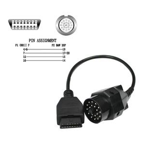 Adaptador OBD BMW de 20 Pines a OBD2 de 16 Pines, Conector de Diagnóstico Automotriz Macho a Hembra, Inserción Recta - Product Image 2