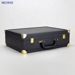 Custom <strong>Luxury</strong> Leather Suitcase <strong>Gift</strong> Trunk Leather Empty Coffee Mug Boxes Arabic Tea Set Wooden Wine <strong>Gift</strong> Packaging <strong>Box</strong> - Product Image 4