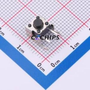 TC-6615-6*6*5 Tactile Switch Through hole,7.5x6.2mm Switch Single Pole Single Throw Round Button 2.6N Right Angle Insert - Product Image 1