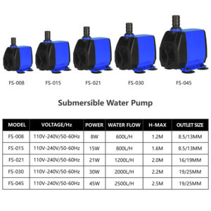 Freesea 7W 8W 15W AD DC Hydroponic Water <strong>Pump</strong> <strong>Aquarium</strong> Fish Tank Submersible <strong>Fountain</strong> <strong>Pump</strong>